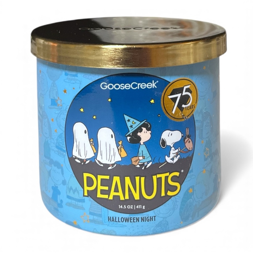 Goose Creek X Peanuts 75 Years Halloween Night 14.5 oz 3-wick Soy Candle